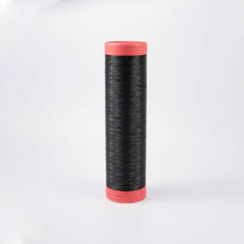 Filato poliestere tinto a tintura tinta di nero DTY 150D/48F NIM