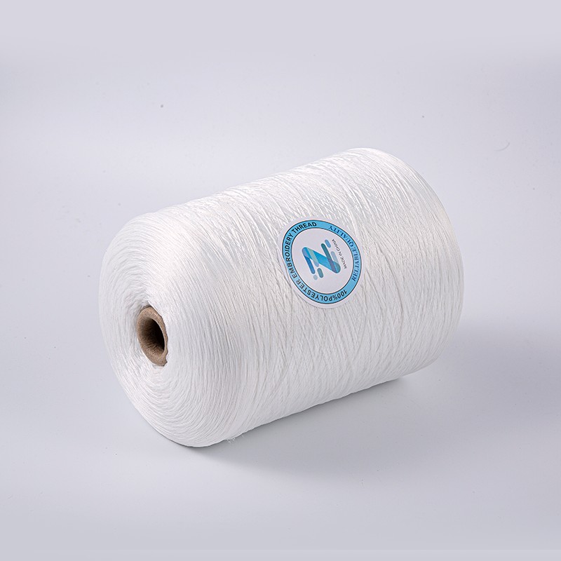 Filo da ricamo in poliestere da 150D filo di latte morbido per il pizzo Filo da ricamo in poliestere da 150D filo di latte morbido per il pizzo