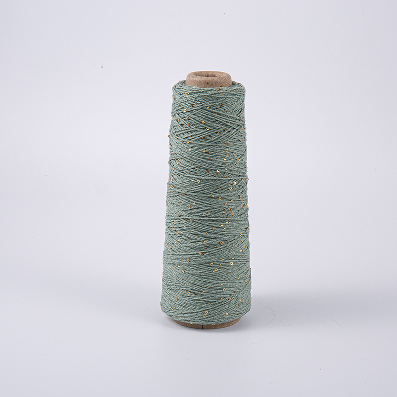 Filhe di cotone dorato da 3 mm filato di paillettes